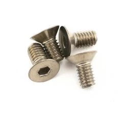 Mugen Seiki 4x8mm SJG Titanium Flat Head Screws (4)